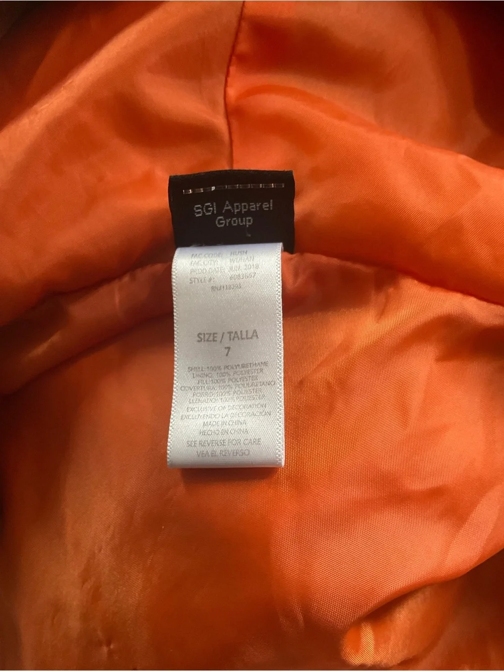 Harley-Davidson Black Puffer Jacket with Orange Lining